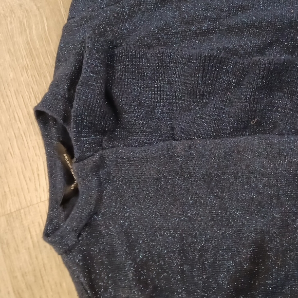 Little Marc Jacobs shimmery sparkle navy blue ruffle cardigan sweater snap up 5 - Picture 8 of 16